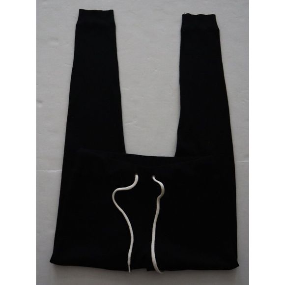 Monrow 119412 Women's Sz Large Black Waffle-Knit Jogger Sweatpants - Picture 8 of 11